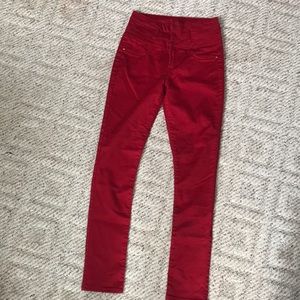 Red jeans